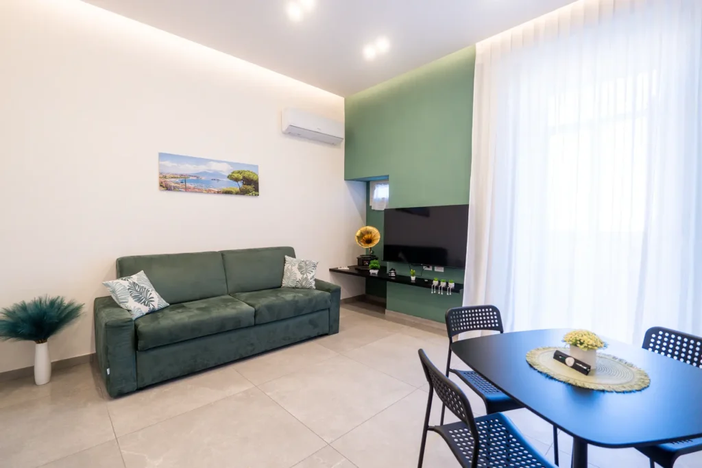 Zona living dell’appartamento Smeraldo
